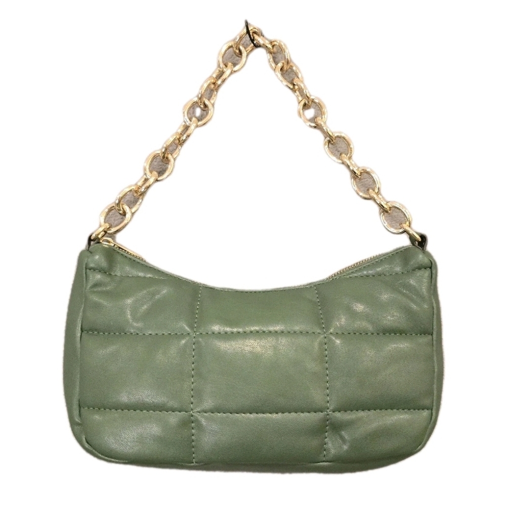 Fall Kate Landry Moss Green Quilted Purse. Holiday Gift EUC